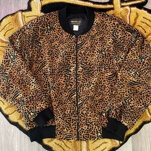 Pacific ID cheetah print bomber jacket 🐆🖤🤎